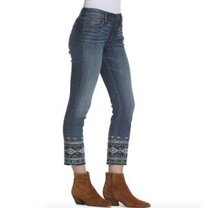 DRIFTWOOD Colette In Canary Jeans Embroidered Boho